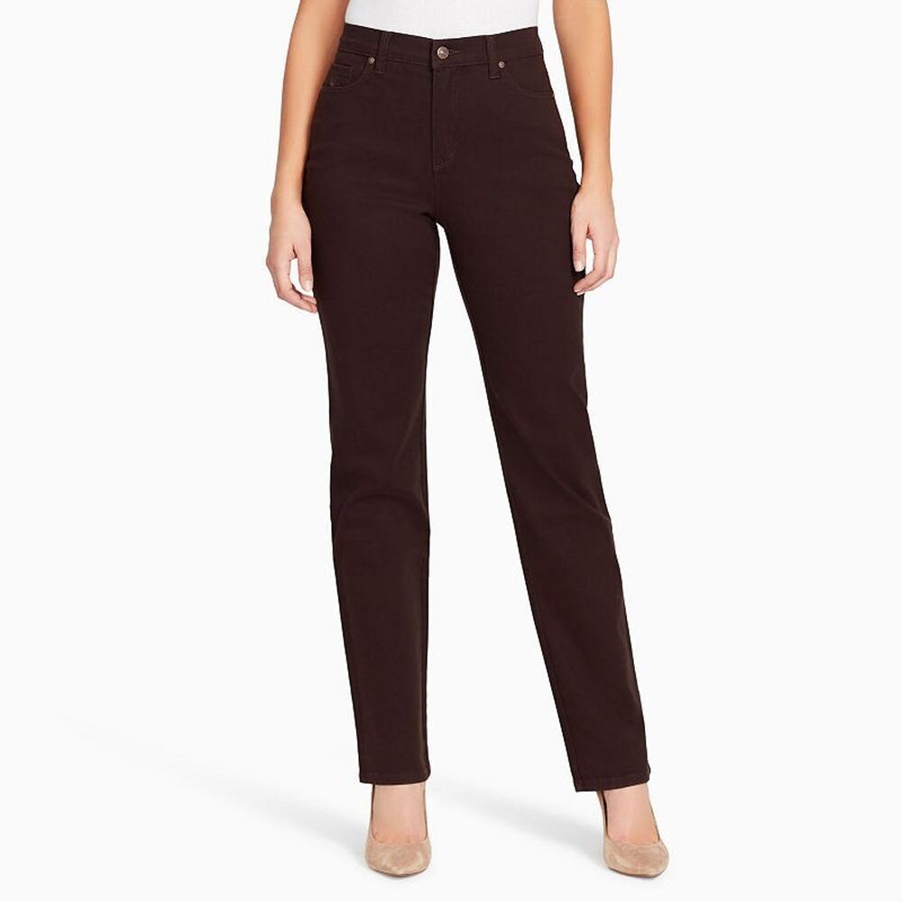 Gloria Vanderbilt Women's Amanda Classic Straight Jeans Brown Size 14 1776